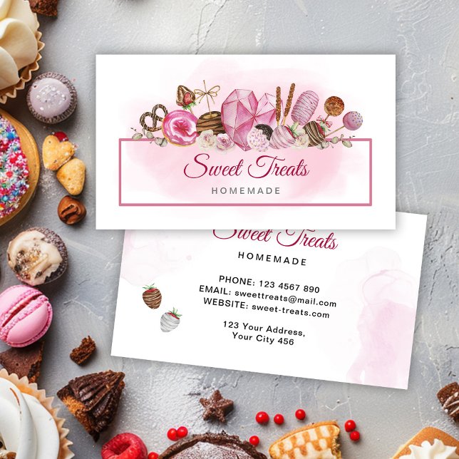 Tarjeta De Visita Pasteles dulces Panadería (Subido por el creador)