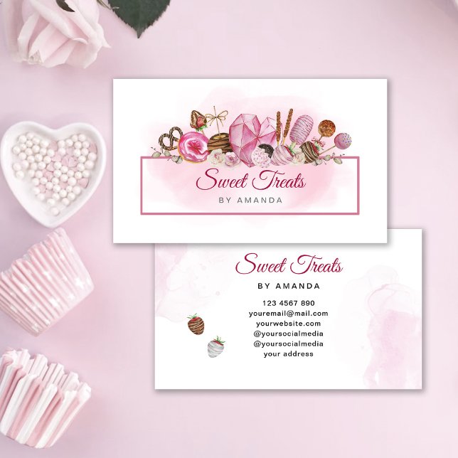 Tarjeta De Visita Pasteles dulces Panadería (Subido por el creador)
