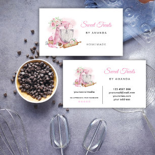 Tarjeta De Visita Pasteles dulces Panadería Rosa