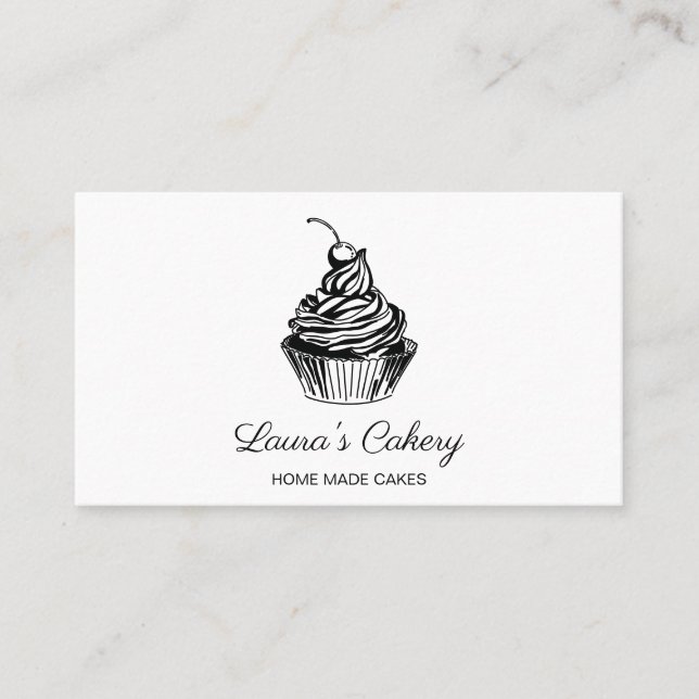 Tarjeta De Visita Pasteles dulces pastelería Panadería Girly Vintage (Anverso)