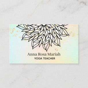 Tarjeta De Visita *~* Pasteles Rubor Mandala Purpurina Yoga Espiritu