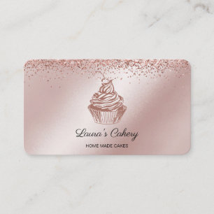 Tarjeta De Visita Pasteles y dulces pastelería casera que gotea oro