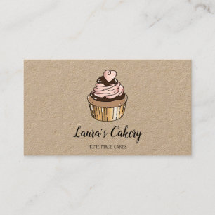 Tarjeta De Visita Pasteles y dulces pastelería casera que gotea oro
