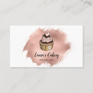 Tarjeta De Visita Pasteles y dulces pastelería casera que gotea oro