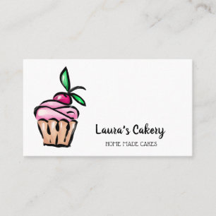 Tarjeta De Visita Pasteles y dulces pasteles caseros panadería