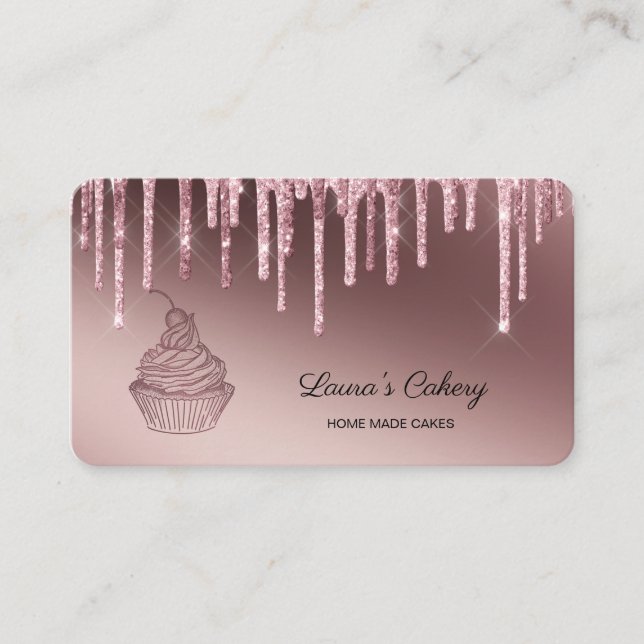 Tarjeta De Visita Pasteles y dulces pasteles caseros Panadería con o (Anverso)