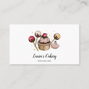 Tarjeta De Visita Pasteles y dulces pasteles caseros Panadería con o