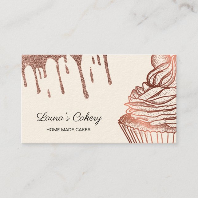 Tarjeta De Visita Pasteles y dulces pasteles caseros Panadería con o (Anverso)