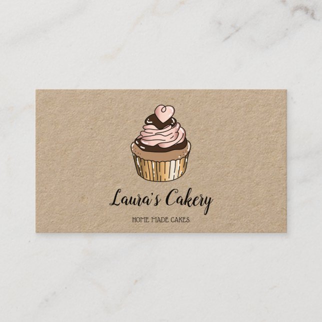 Tarjeta De Visita Pasteles y dulces pasteles caseros Panadería con o (Anverso)
