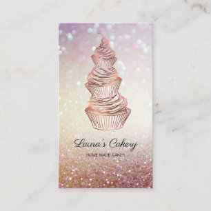 Tarjeta De Visita Pasteles y dulces pasteles caseros Panadería con o