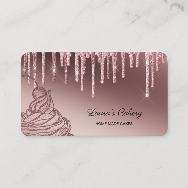 Tarjeta De Visita Pasteles y dulces pasteles caseros Panadería con o (Anverso)