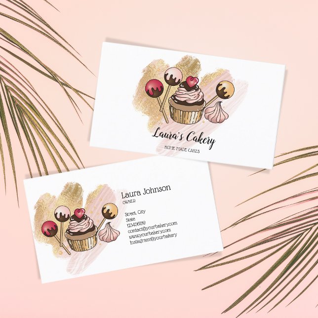 Tarjeta De Visita Pasteles y dulces pasteles caseros Panadería con o (Subido por el creador)