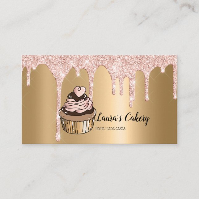 Tarjeta De Visita Pasteles y dulces pasteles caseros Panadería con o (Anverso)