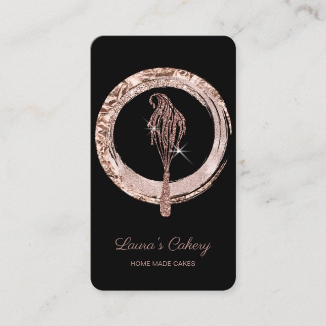 Tarjeta De Visita Pasteles y dulces pasteles caseros Panadería Drik  (Anverso)