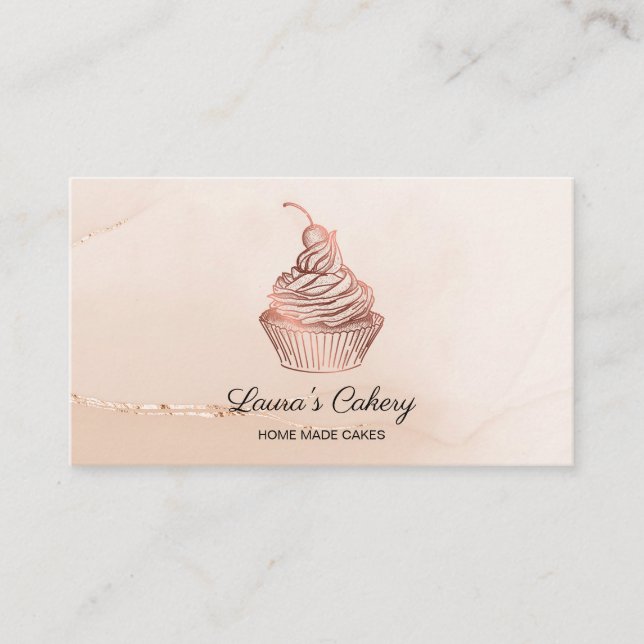 Tarjeta De Visita Pasteles y dulces Pasteles Caseros Panadería Rústi (Anverso)