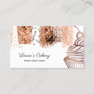 Tarjeta De Visita Pasteles y dulces Pasteles Caseros Panadería Rústi