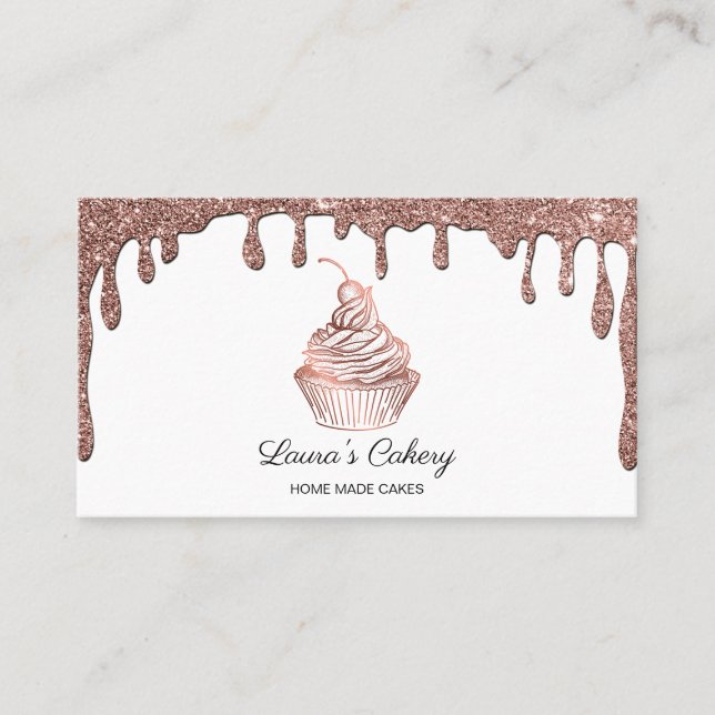 Tarjeta De Visita Pasteles y dulces Pasteles Caseros Panadería Rústi (Anverso)