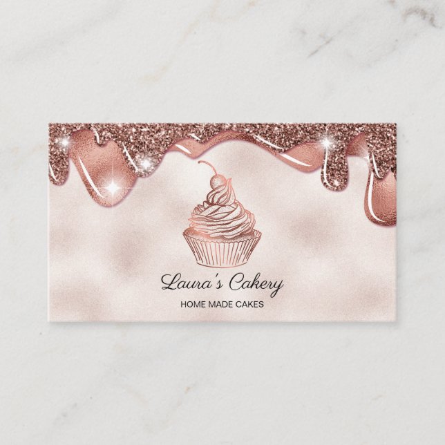 Tarjeta De Visita Pasteles y dulces Pasteles Caseros Panadería Rústi (Anverso)
