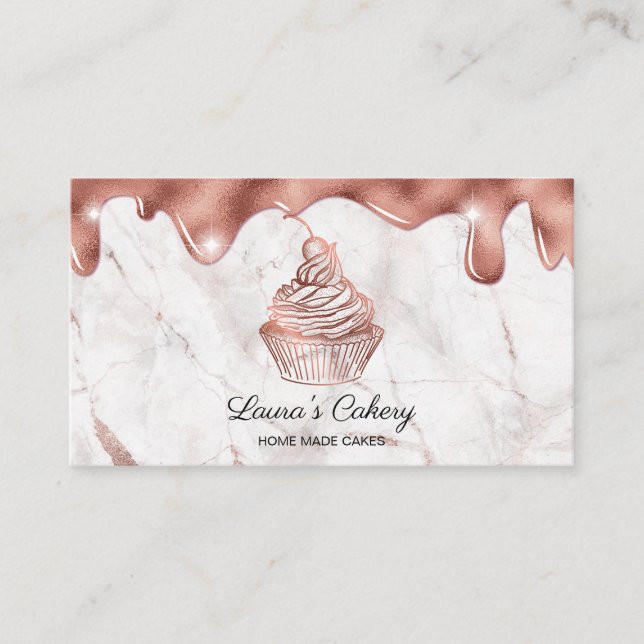 Tarjeta De Visita Pasteles y dulces Pasteles Caseros Panadería Rústi (Anverso)