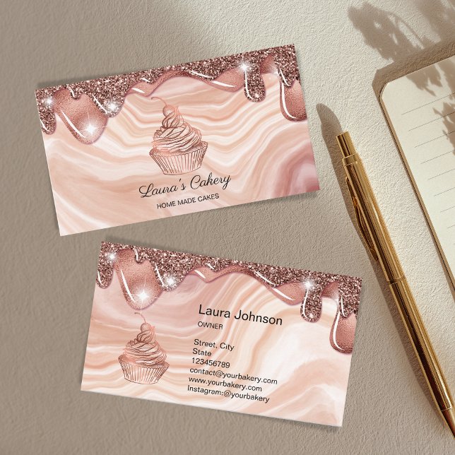 Tarjeta De Visita Pasteles y dulces Pasteles Caseros Panadería Rústi (Subido por el creador)