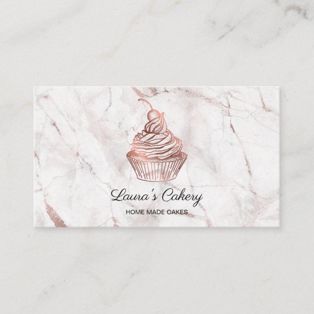 Tarjeta De Visita Pasteles y dulces Pasteles Caseros Panadería Rústi (Anverso)