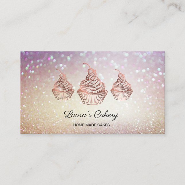 Tarjeta De Visita Pasteles y dulces Pasteles Caseros Panadería Rústi (Anverso)