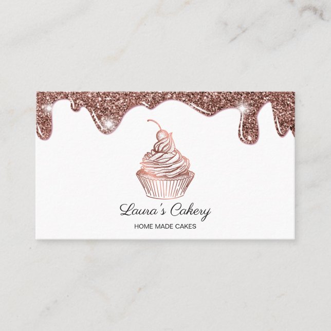 Tarjeta De Visita Pasteles y dulces Pasteles Caseros Panadería Rústi (Anverso)