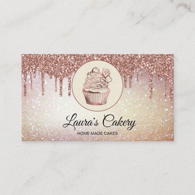 Tarjeta De Visita Pasteles y dulces Pasteles Caseros Panadería Rústi (Anverso)