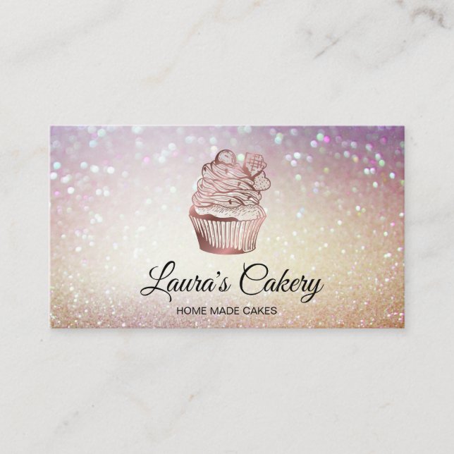 Tarjeta De Visita Pasteles y dulces Pasteles Caseros Panadería Rústi (Anverso)