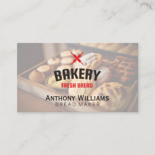 Tarjeta De Visita Pasteles y surtido de pan   Baker