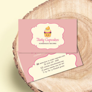 Tarjeta De Visita Pastelito Cute Baker postre delicioso