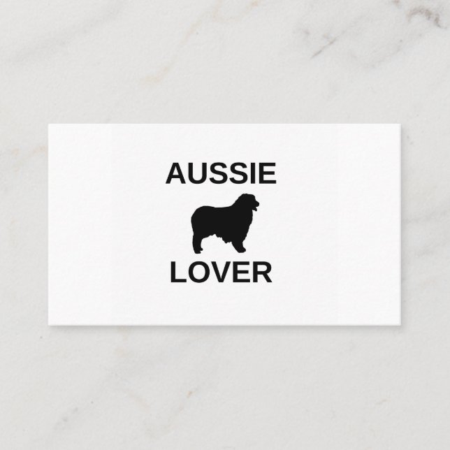Tarjeta De Visita pastor australiano aussie lover (Anverso)