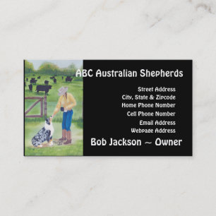 Tarjeta De Visita Pastor australiano "final pintura del día"