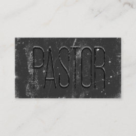 Tarjeta De Visita Pastor Black Grunge Chalkboard