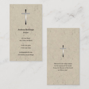Tarjeta De Visita Pastor   Cruz cristiana