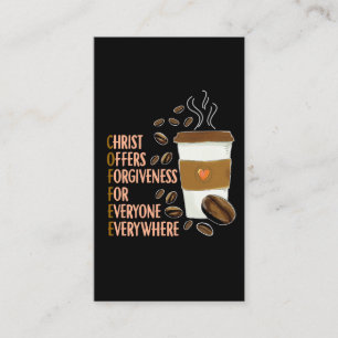 Tarjeta De Visita Pastor de Cafetería de la Iglesia Cristiana del C