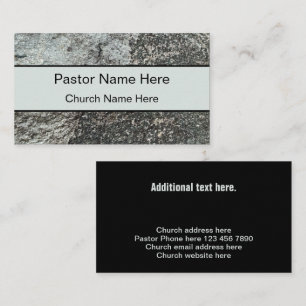 Tarjeta De Visita Pastor de Iglesia Cristiana de Granito de Rock Mod