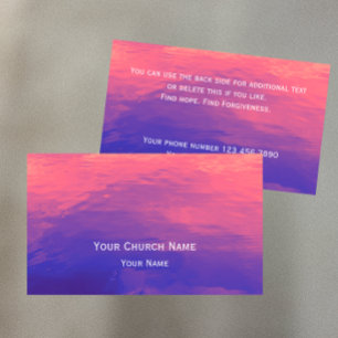 Tarjeta De Visita Pastor de Iglesia Cristiana Foto Natural Original