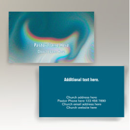 Tarjeta De Visita Pastor de Iglesia Cristiana Moderna de Guay