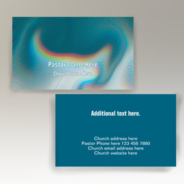 Tarjeta De Visita Pastor de Iglesia Cristiana Moderna de Guay (Customize this one of a kind design for a cool modern groovy business card. 
)