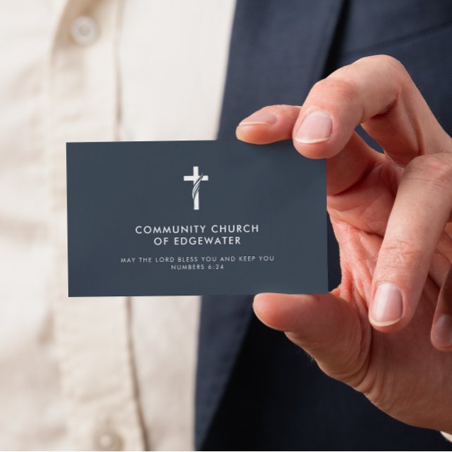 Tarjeta De Visita Pastor de Iglesia Moderna Armada Mínima de Fe (Subido por el creador)