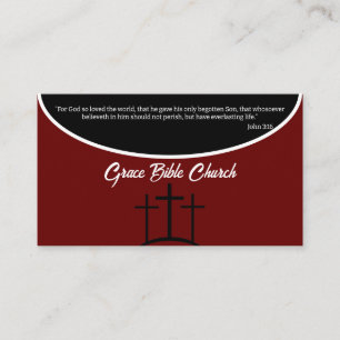 Tarjeta De Visita Pastor de la Cruz Borgoña o Iglesia de la Deacon