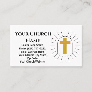 Tarjeta De Visita Pastor de la iglesia con el logotipo de la cruz do