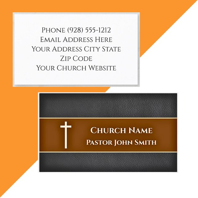 Tarjeta De Visita Pastor de la Iglesia Cristiano de Cuero NEGRO (Subido por el creador)