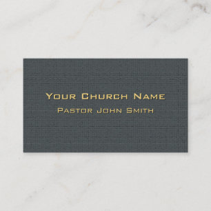 Tarjeta De Visita Pastor de la Iglesia de Oro de Linaje de Carbón