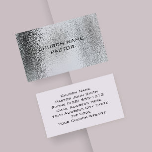Tarjeta De Visita Pastor de la iglesia Efecto de vidrio templado Cri