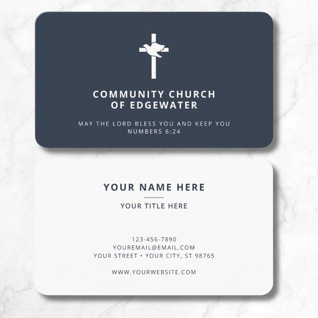 Tarjeta De Visita Pastor de la Iglesia Moderna (Subido por el creador)