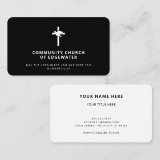 Tarjeta De Visita Pastor de la Iglesia Moderna Cruz Religiosa Domo N