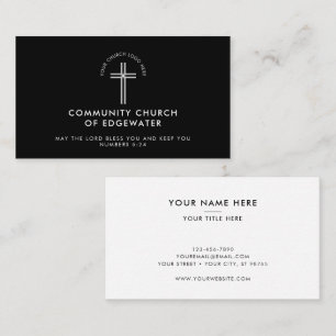 Tarjeta De Visita Pastor de la Iglesia Moderno Personalizado Mínimo