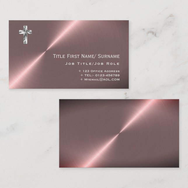 Tarjeta De Visita Pastor de sacerdotes modernos Ministro de religión (Anverso / Reverso)